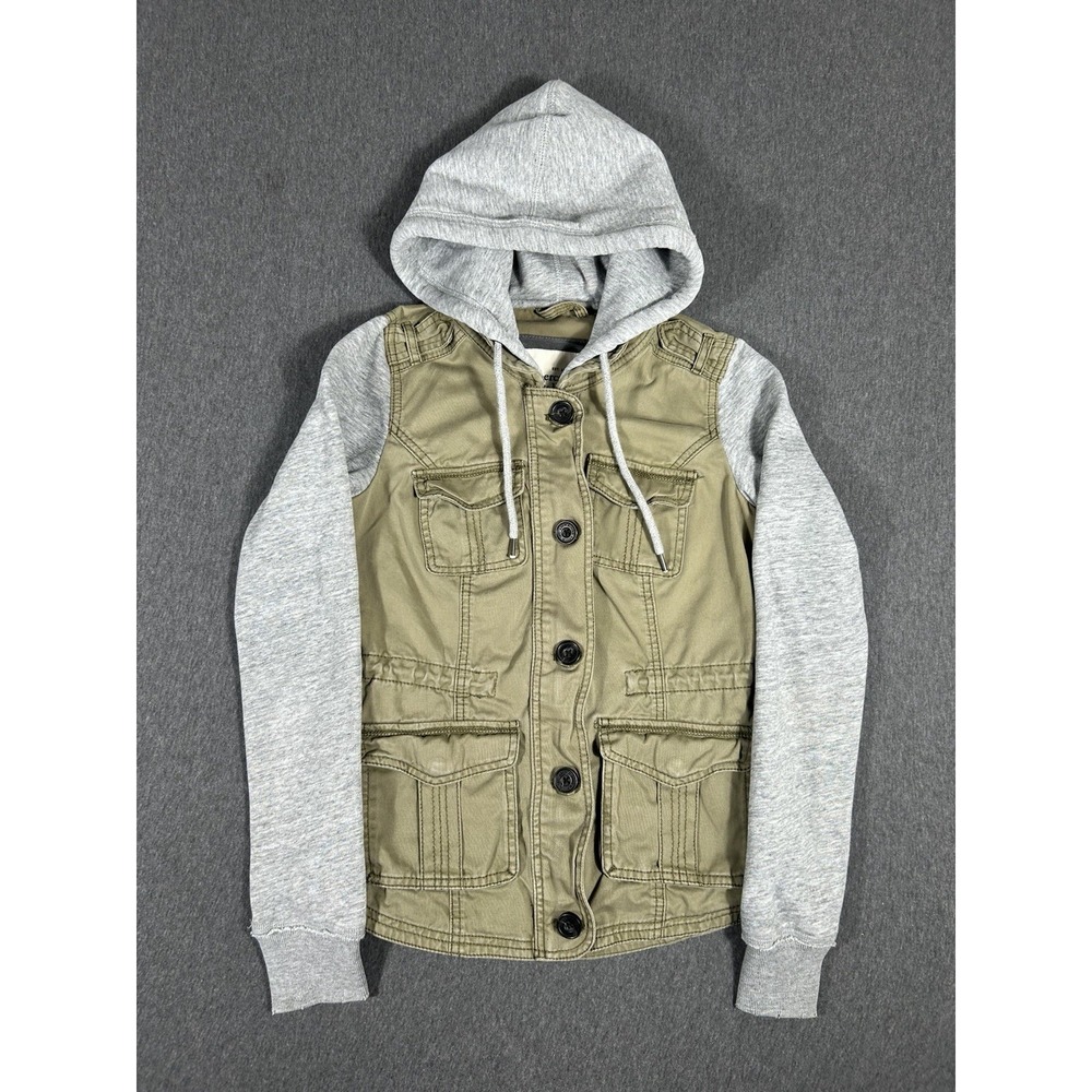Abercrombie & Fitch Tristan Military Hybrid Jacket with Hoodie Sleeves XS‎